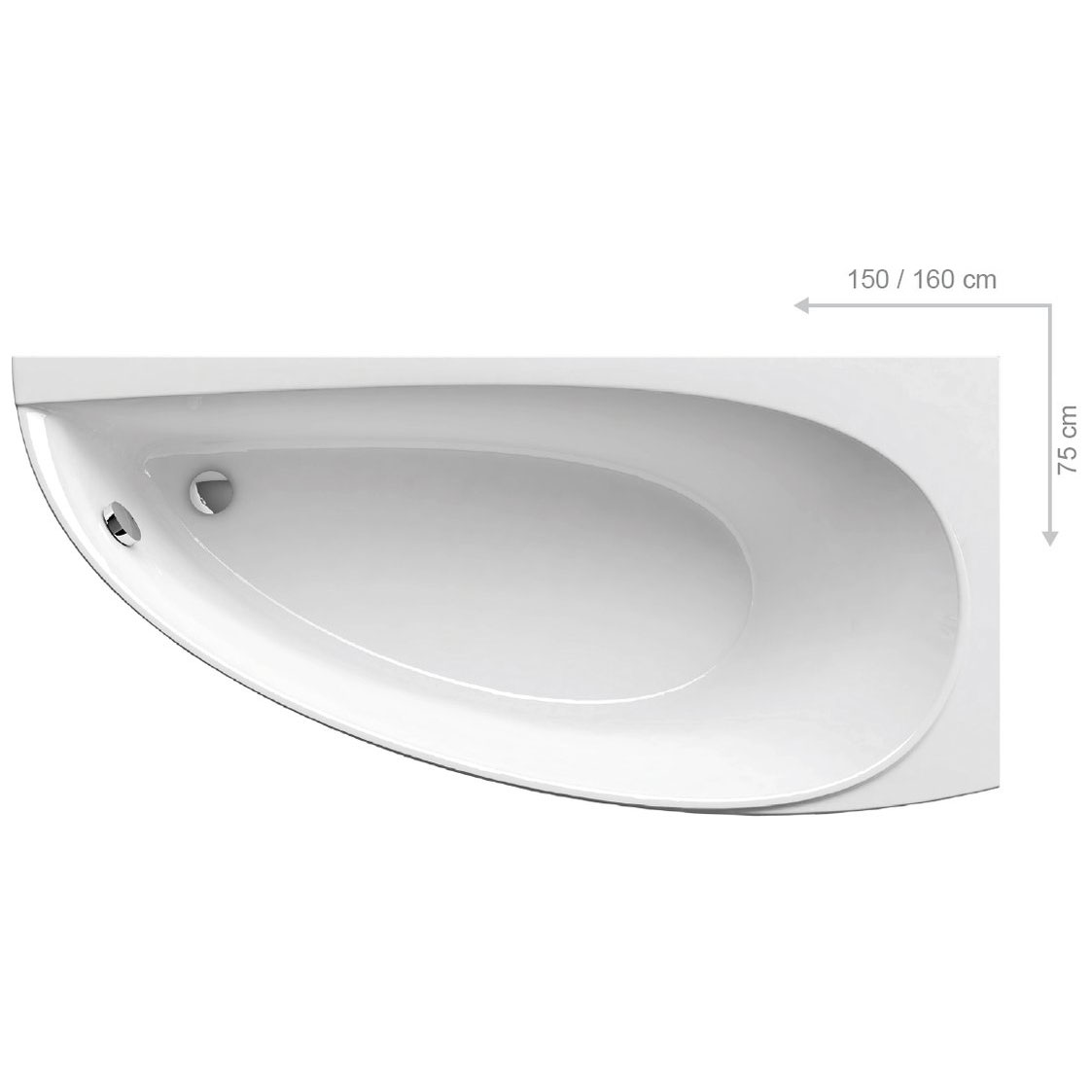 картинка Акриловая ванна Ravak Avocado 150х75 R CS01000000 от магазина Сантехстрой