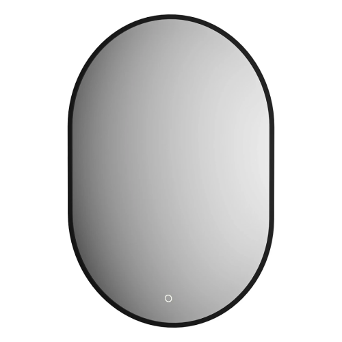 картинка Зеркало Defesto AURA DF 2923S 50х70 см, с LED-подсветкой, сенсорный выключатель, нейтральный белый свет, рама черная от магазина Сантехстрой