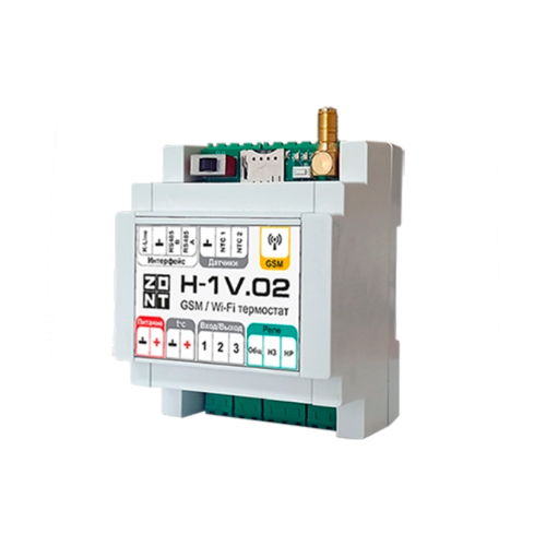 картинка Отопительный GSM / Wi-Fi контроллер на DIN-рейку  ZONT H-1V.02 от магазина Сантехстрой