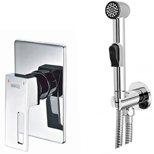 картинка Гигиенический душ со смесителем WasserKRAFT Alme A01556 Хром от магазина Сантехстрой