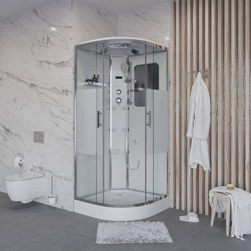 картинка Душевая кабина Niagara Ultra NG-3012-01 (120х120х220) низкий поддон(16см),стекло матовое,4 места от магазина Сантехстрой