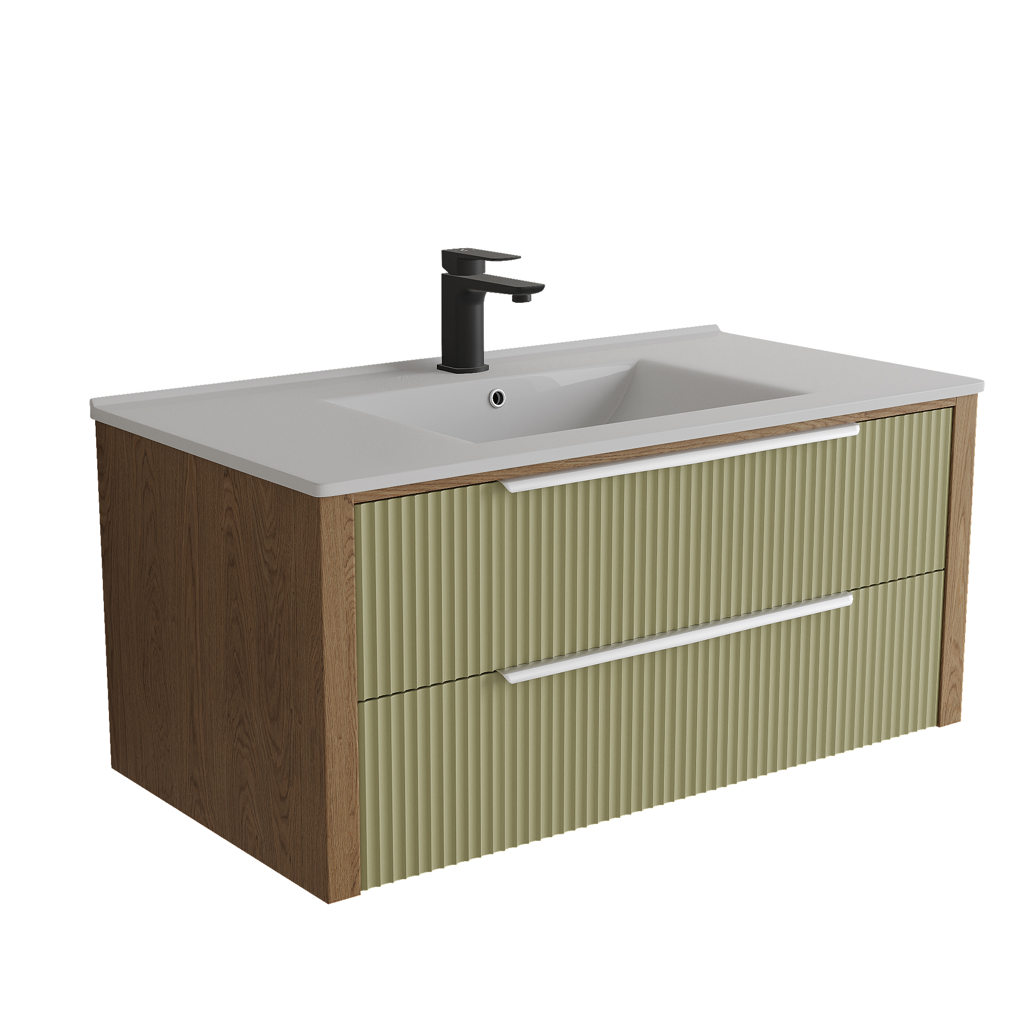 картинка Тумба под раковину/столешницу Валенсия 100, Зеленый тростник от магазина Сантехстрой