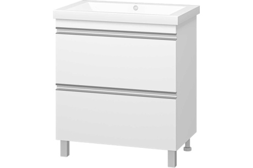 картинка Тумба под раковину напольная Misty Ингрид - 75 с 2 ящиками, эмаль П-Инг-01075-012Я от магазина Сантехстрой