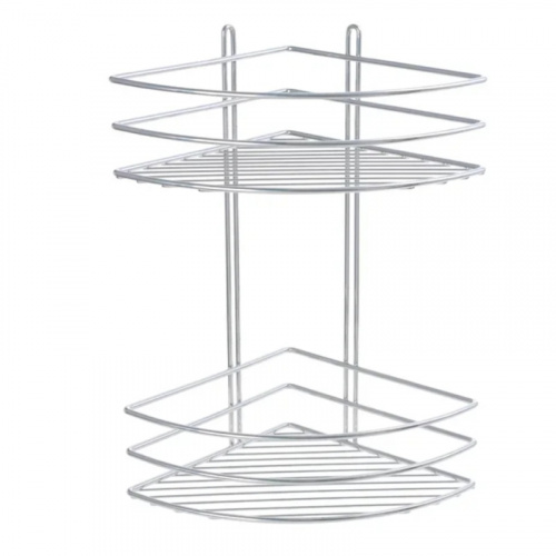 картинка Полка Fixsen угловая двухэтажная цвет серый (FX-710-2) от магазина Сантехстрой