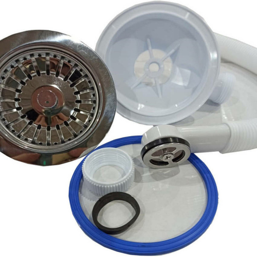 картинка Слив-перелив для кухонной мойки ZorG Granit W 3 Хром от магазина Сантехстрой