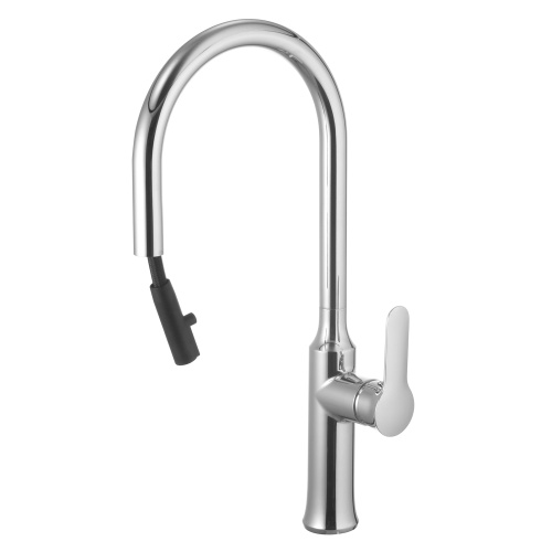 картинка смеситель для кухни azario, выдвижной излив, керамический картридж, хром (az-hu245913)
