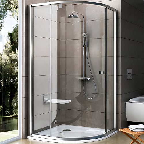 картинка Душевой уголок Ravak Pivot PSKK3 80x80 37644C00Z1 профиль Хром стекло Transparent от магазина Сантехстрой