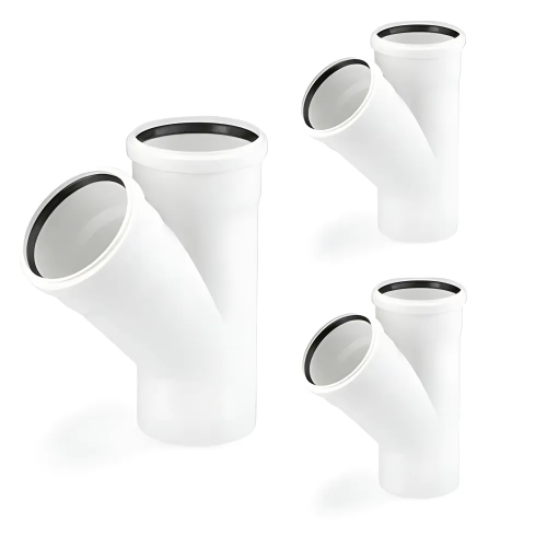 картинка Тройник Rehau 45°, 75, 75, PP полипропилен (3 шт.) от магазина Сантехстрой