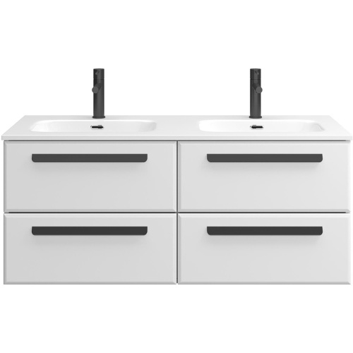 картинка Тумба под раковину Cezares Eco-Cer-N 120 ECO-CER-N-1200-4C-SO-2-BL подвесная Bianco Lucido без ручек от магазина Сантехстрой