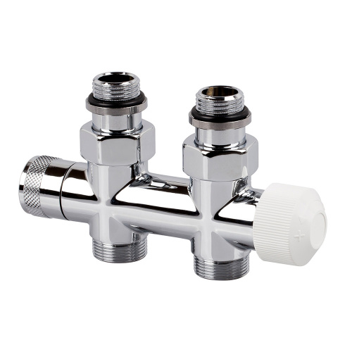 картинка Узел нижнего подключения термостатический SR Rubinetterie прямой 1/2"х3/4"Е Хром от магазина Сантехстрой