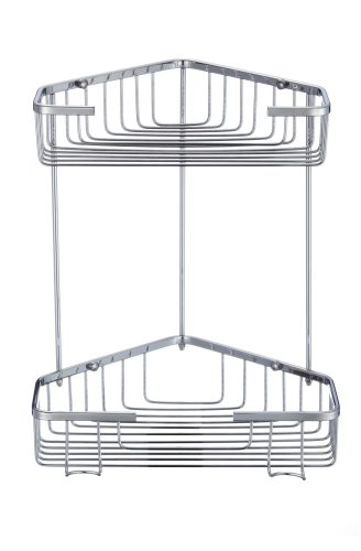 картинка Полка решетка Savol (S-002832-2) угловая, двойная от магазина Сантехстрой