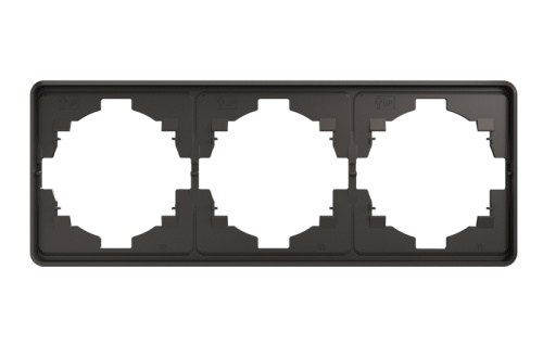 картинка Рамка ROUND 3-постовая титан KRANZ от магазина Сантехстрой