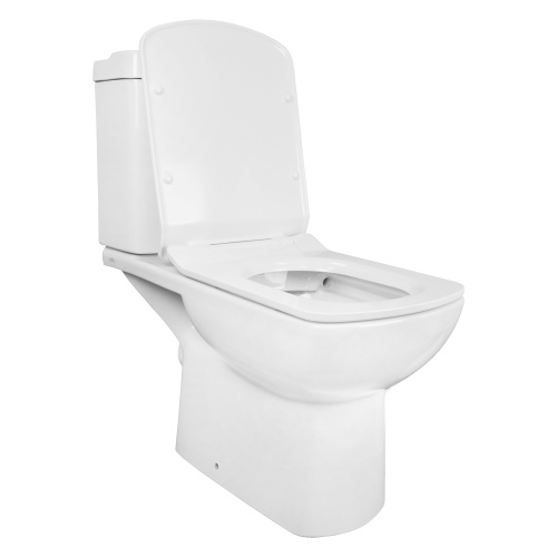 картинка Унитаз-компакт Creo Ceramique TOURS 370х700х790 напольный, с тонкой крышкой и быстросъемным сиденьем микролифт (TO1002N+TO1003N+TO1001N) от магазина Сантехстрой