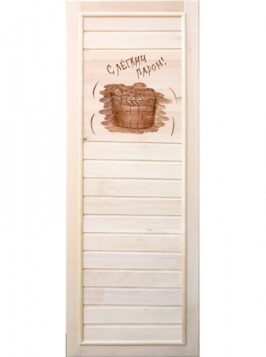 картинка Дверь Doorwood Вагонка надпись+рисунок 185х75 от магазина Сантехстрой