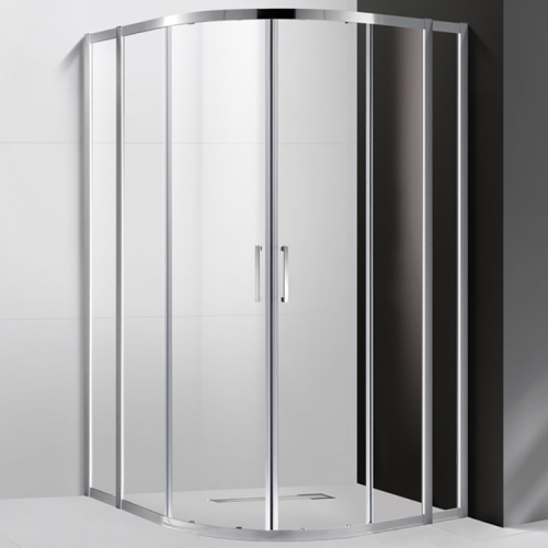 картинка Душевой уголок Cezares Molveno R-22 110х110 MOLVENO-R-22-90+20-C-Cr-IV профиль Хром стекло прозрачное от магазина Сантехстрой