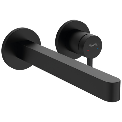 картинка HANSGROHE FINORIS Смеситель для раковины настенный, однорычажный, излив 228 мм., внешняя часть, цвет черный матовый от магазина Сантехстрой