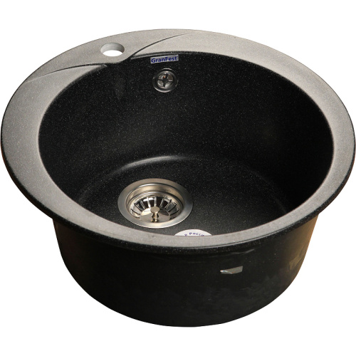 картинка Кухонная мойка GranFest Rondo GF-R480 Черная от магазина Сантехстрой