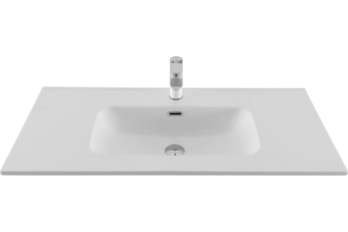 картинка Раковина-столешница Aquanet Flat 100 белый матовый 00330426 от магазина Сантехстрой