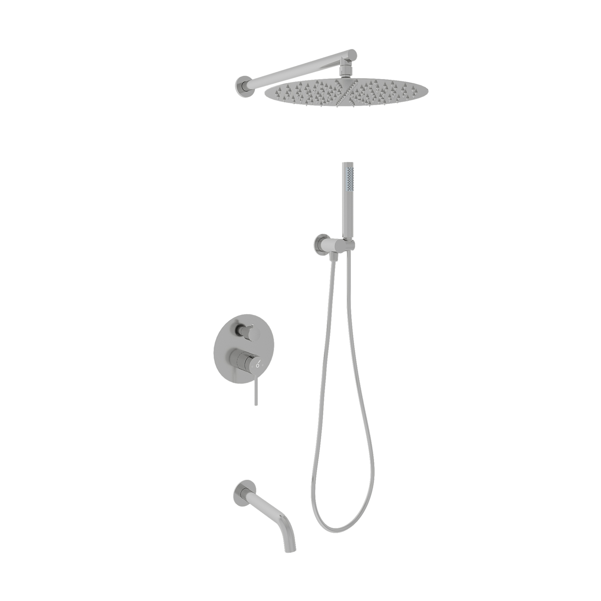 картинка Набор душевой встраиваемый Oliveeka OL-88939017-BN,никель матовый от магазина Сантехстрой