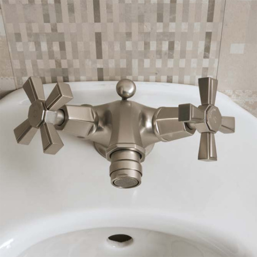 картинка Sbordoni Déco prestige  Смеситель для биде на 1 отв. с донным клапаном, цвет: никель от магазина Сантехстрой