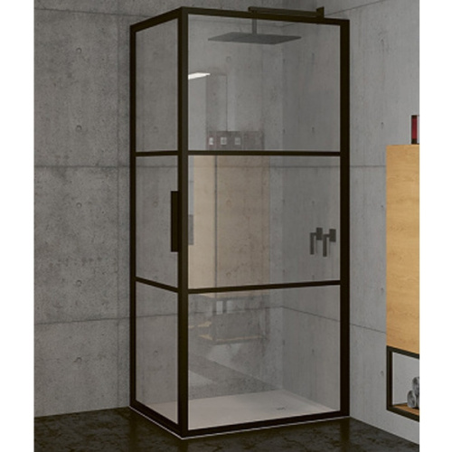 картинка Душевой уголок Riho Grid 100x100 G004015121(GB2100100) профиль Черный стекло прозрачное от магазина Сантехстрой