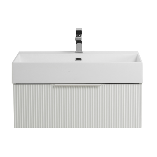 картинка Тумба под раковину PREMIUM с выдвижным ящиком, 55416 Plisse Bianco opaco, 70x44x25 от магазина Сантехстрой