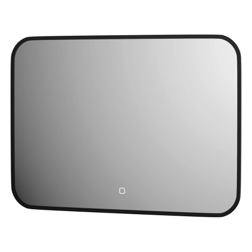 картинка Зеркало Defesto AURA DF 2964SH 70х50 см, с LED-подсветкой, сенсорный выключатель, нейтральный белый свет, рама черная от магазина Сантехстрой