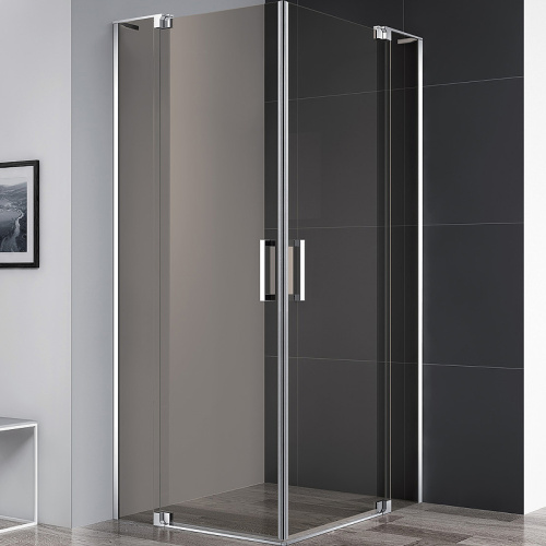 картинка Душевой уголок Cezares Slider 100x100 SLIDER-A-2-100/110-BR-Cr профиль Хром стекло бронзовое от магазина Сантехстрой