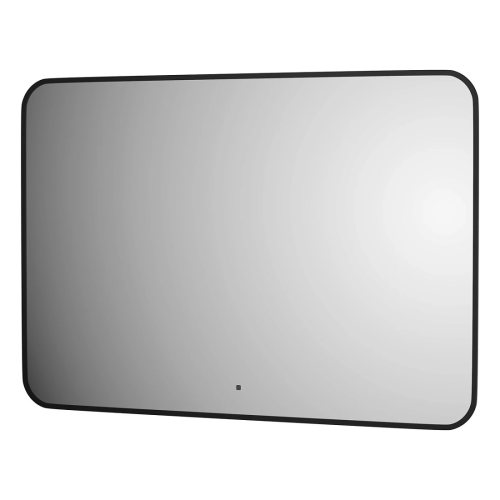 картинка Зеркало Defesto AURA DF 2969RH 100х70 см, с LED-подсветкой, инфракрасный выключатель, нейтральный белый свет, рама черная от магазина Сантехстрой