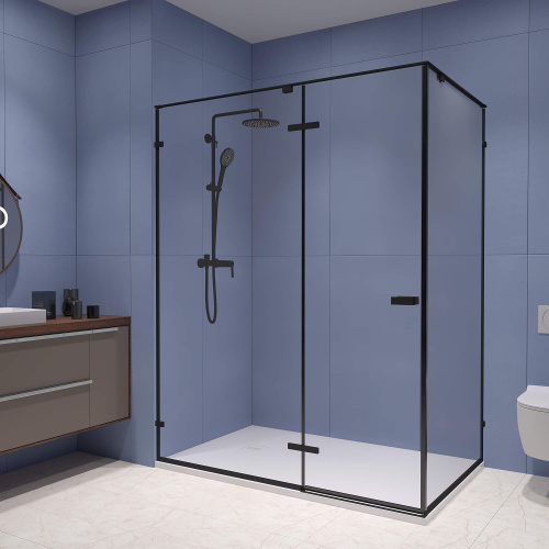 картинка Душевой уголок RGW SV-040-B 120* 90*200 профиль Чёрный стекло Прозрачное от магазина Сантехстрой