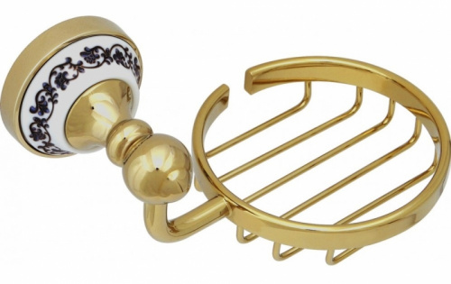 картинка Мыльница Fixsen Bogema Gold FX-78509G Золото Белый от магазина Сантехстрой