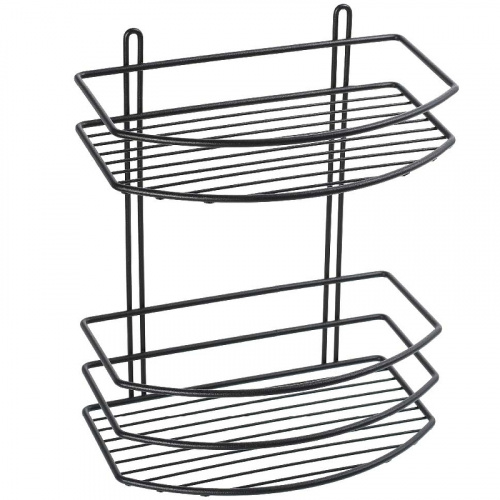 картинка Полка Fixsen овальная двухэтажная черная (FX-720B-2) от магазина Сантехстрой