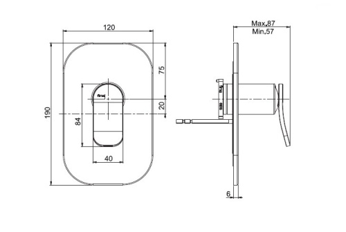 фотография смеситель для душа, fima carlo frattini, flo', цвет-хром