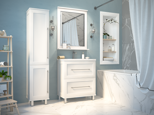 картинка Зеркало Марта 100 Misty п-мрт02100-011 Белое от магазина Сантехстрой