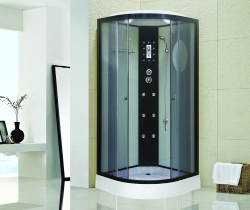 картинка Душевая кабина Niagara Ultra NG-1902-01 (100х100х220) низкий поддон(16см),черный,стекло тонированное,4 места от магазина Сантехстрой