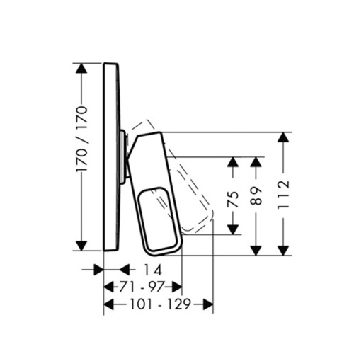 фотография axor urquiola смеситель для душа, однорычажный, хром