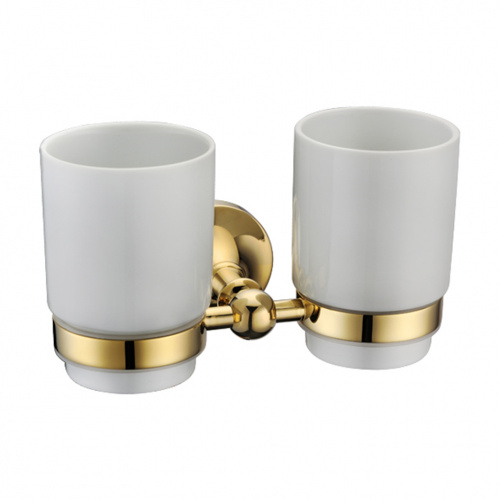 картинка Стакан подвесной двойной MELANA золото MLN-821011 от магазина Сантехстрой