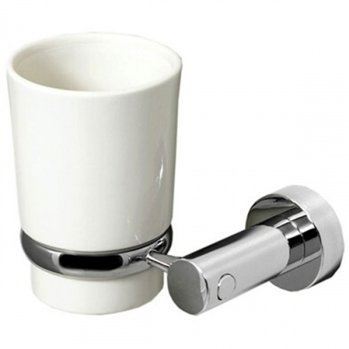 картинка Стакан для зубных щеток WasserKRAFT K-28228 Хром Белый от магазина Сантехстрой