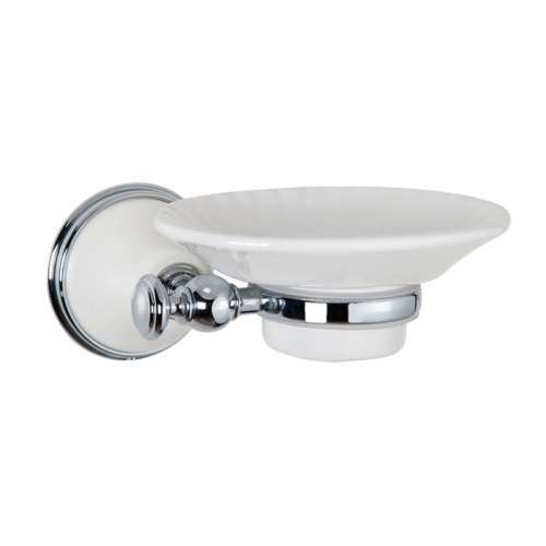 картинка TW Harmony 106, подвесная мыльница, керамическая (белый), цвет держателя:  белый/хром от магазина Сантехстрой