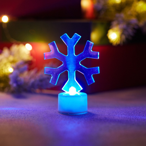 картинка Фигура светодиодная на подставке Снежинка,  RGB от магазина Сантехстрой