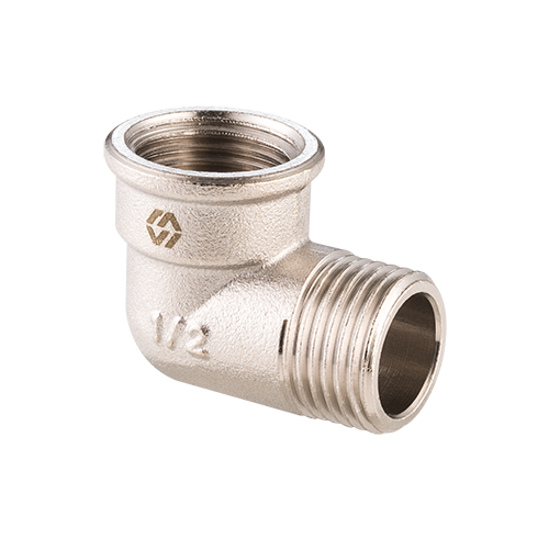 картинка Угольник, 1/2", ВН, латунь никелированная от магазина Сантехстрой