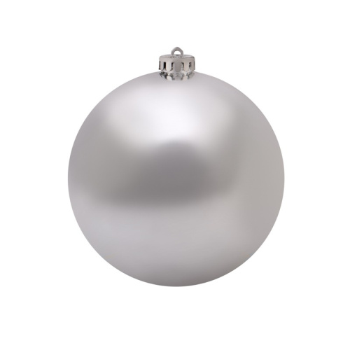 картинка Елочная фигура Шар 15 см,  цвет серебряный глянцевый от магазина Сантехстрой