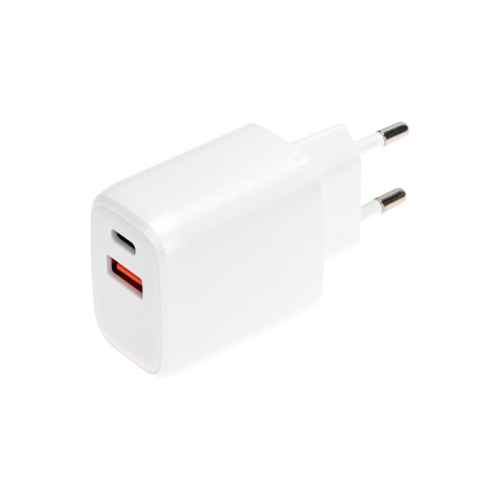 картинка Сетевое зарядное устройство USB QC (20W) + Type C PD (20W),  белое REXANT от магазина Сантехстрой