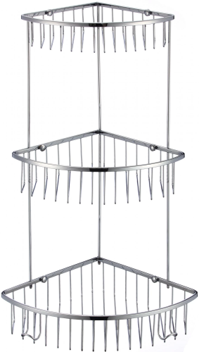 картинка Полка решетка угловая тройная Savol (S-002514-3) от магазина Сантехстрой