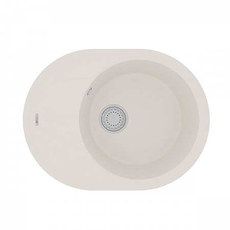 картинка Кухонная мойка Lemark LACHA 620 врезная овальная с крылом из кварцгранита цвет: Жасмин  (9910052) от магазина Сантехстрой