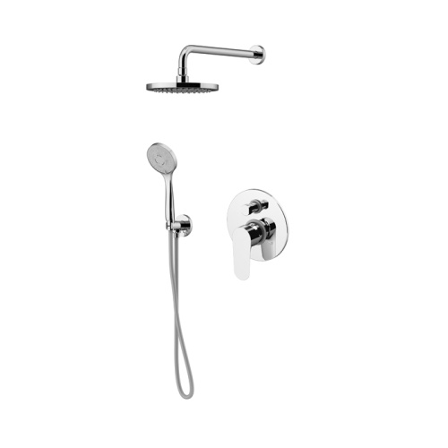 картинка Gattoni H2Omix7000 Компл для душа со встр смесителем на 2 выхода, руч душем 6386/PD с держ. и верхним душем 250 мм, цвет хром (Снято с пр-ва) от магазина Сантехстрой