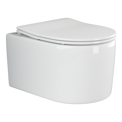 картинка CN3003 Подвесной унитаз MOMENTS Rimless, с крепежом, с сиденьем-крышкой с микролифтом от магазина Сантехстрой