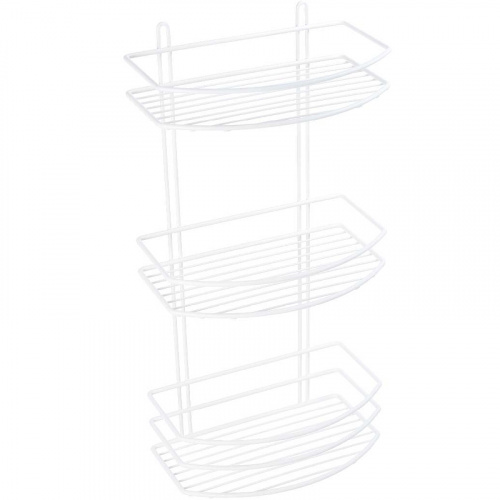 картинка Полка Fixsen овальная трехэтажная белая (FX-720W-3) от магазина Сантехстрой