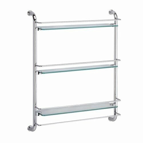 картинка Стеклянная полка WasserKRAFT K-2033 Хром от магазина Сантехстрой