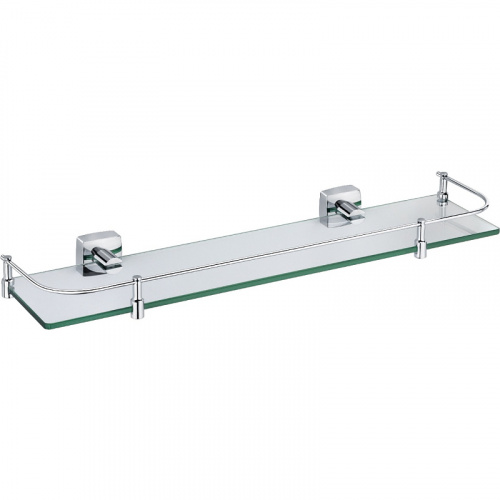 картинка Полка FIXSEN Kvadro стеклянная с ограничителем (FX-61303B) от магазина Сантехстрой
